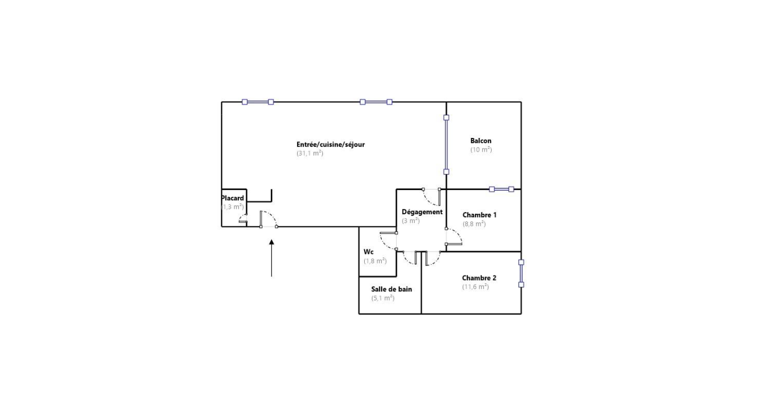 Appartement 3 pièces 62 m² · à Marseille · 62 m² · 260 000 €