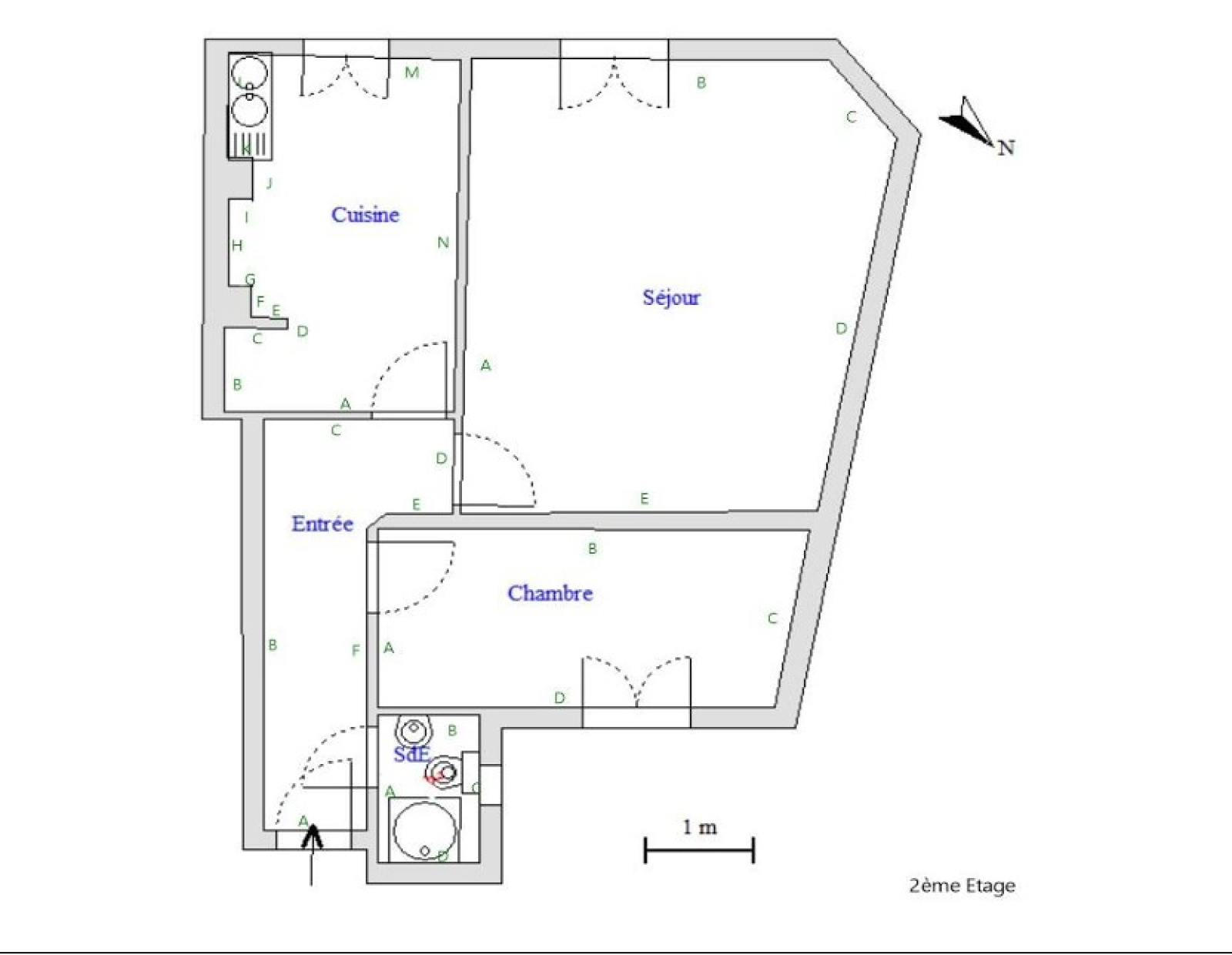 Appartement 2 pièces 37 m² · à Marseille · 36,7 m² · 57 000 €