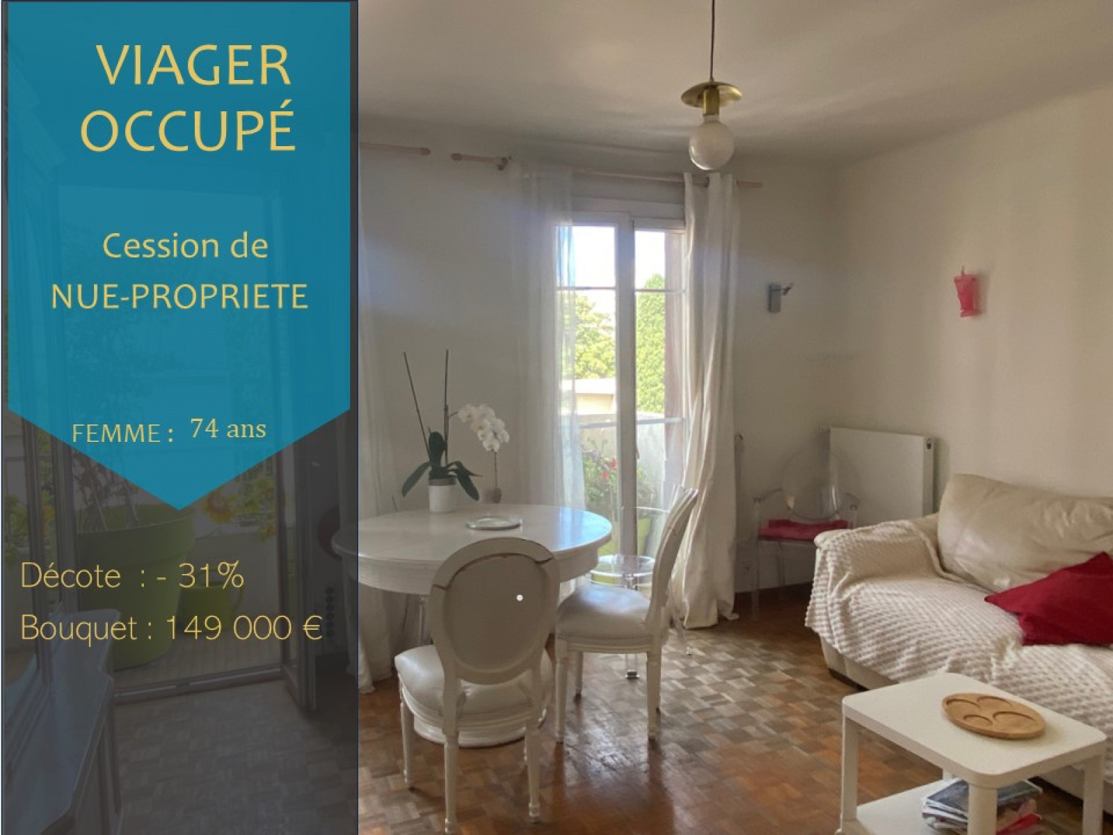 CESSION DE NUE-PROPRIETE T2 DE CHARME MARSEILLE 08 | Réseau Expertimo