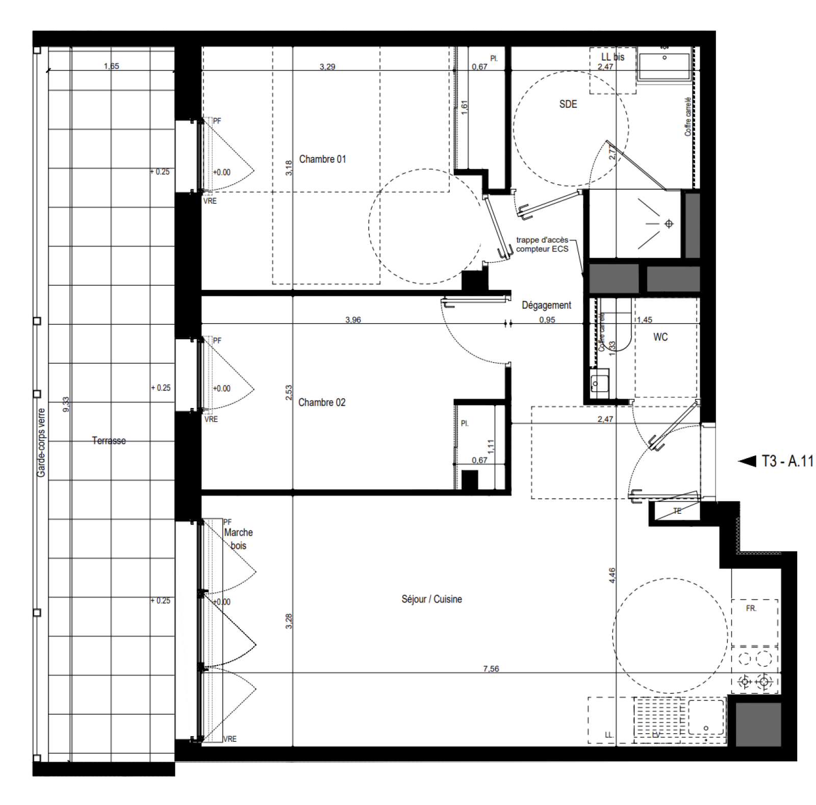 Appartement 3 pièces 59 m² · à Rennes · 59 m² · 314 000 €