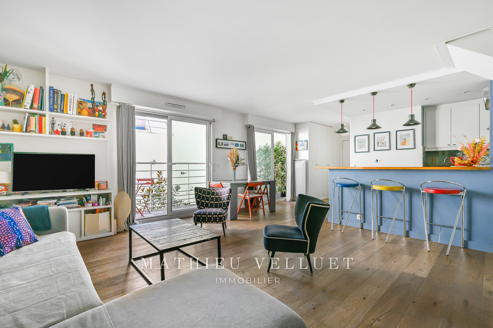Duplex T3 vendu Grandes-Carrières Paris 18ème — 83.6m² 2 balcons filants