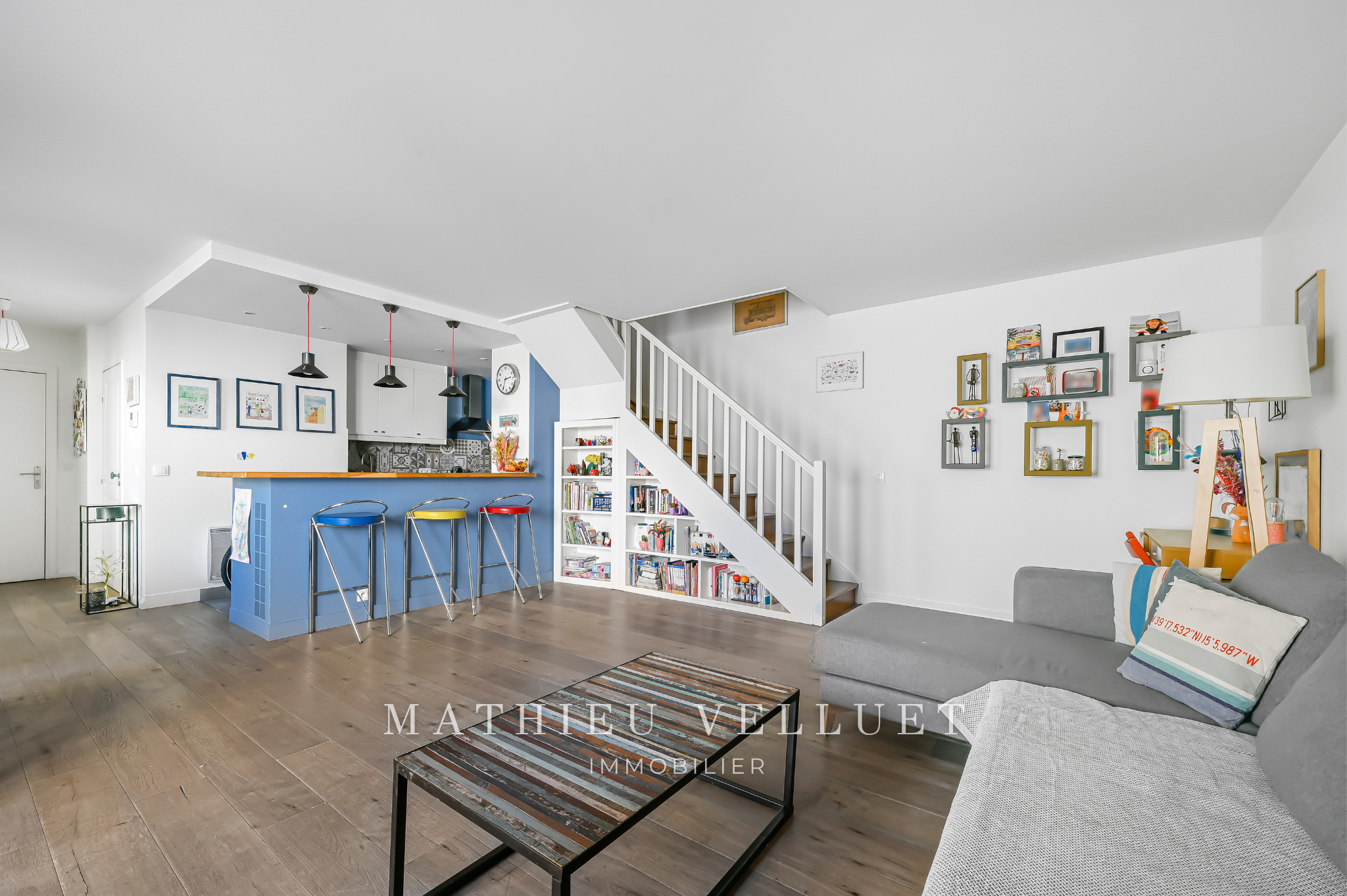 Duplex Grandes-Carrières Paris 18 — séjour