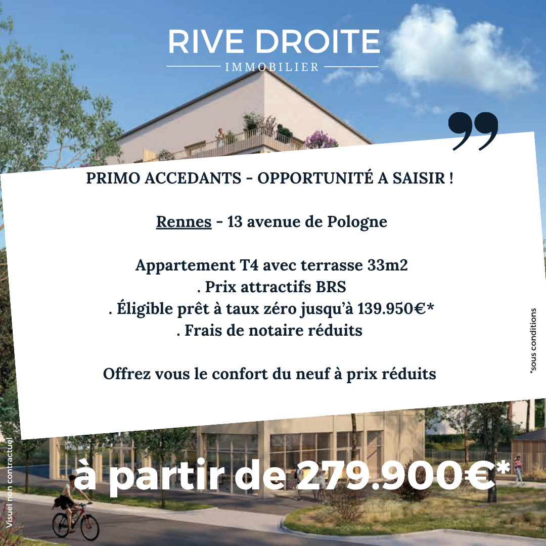 Appartement 4 pièces 86 m² · à Rennes · 86 m² · 279 900 €
