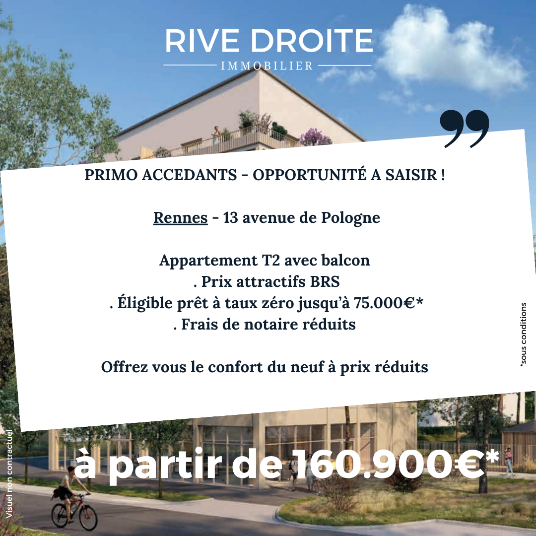 Appartement 2 pièces 42 m² · à Rennes · 42 m² · 160 900 €