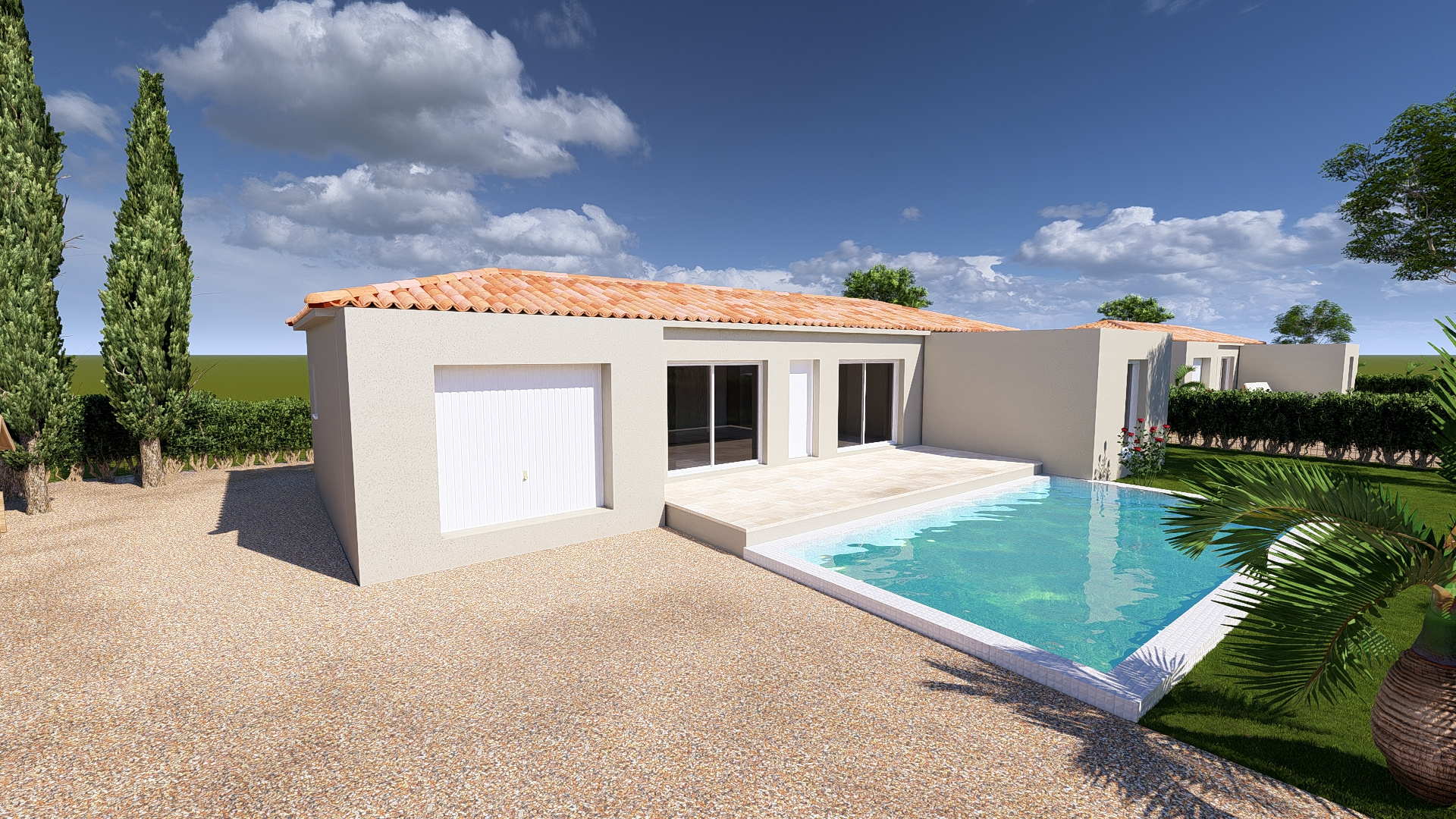 Villa neuve sur 700m² de terrain et frais réduits et profitez du futur prêt à taux 0 !!