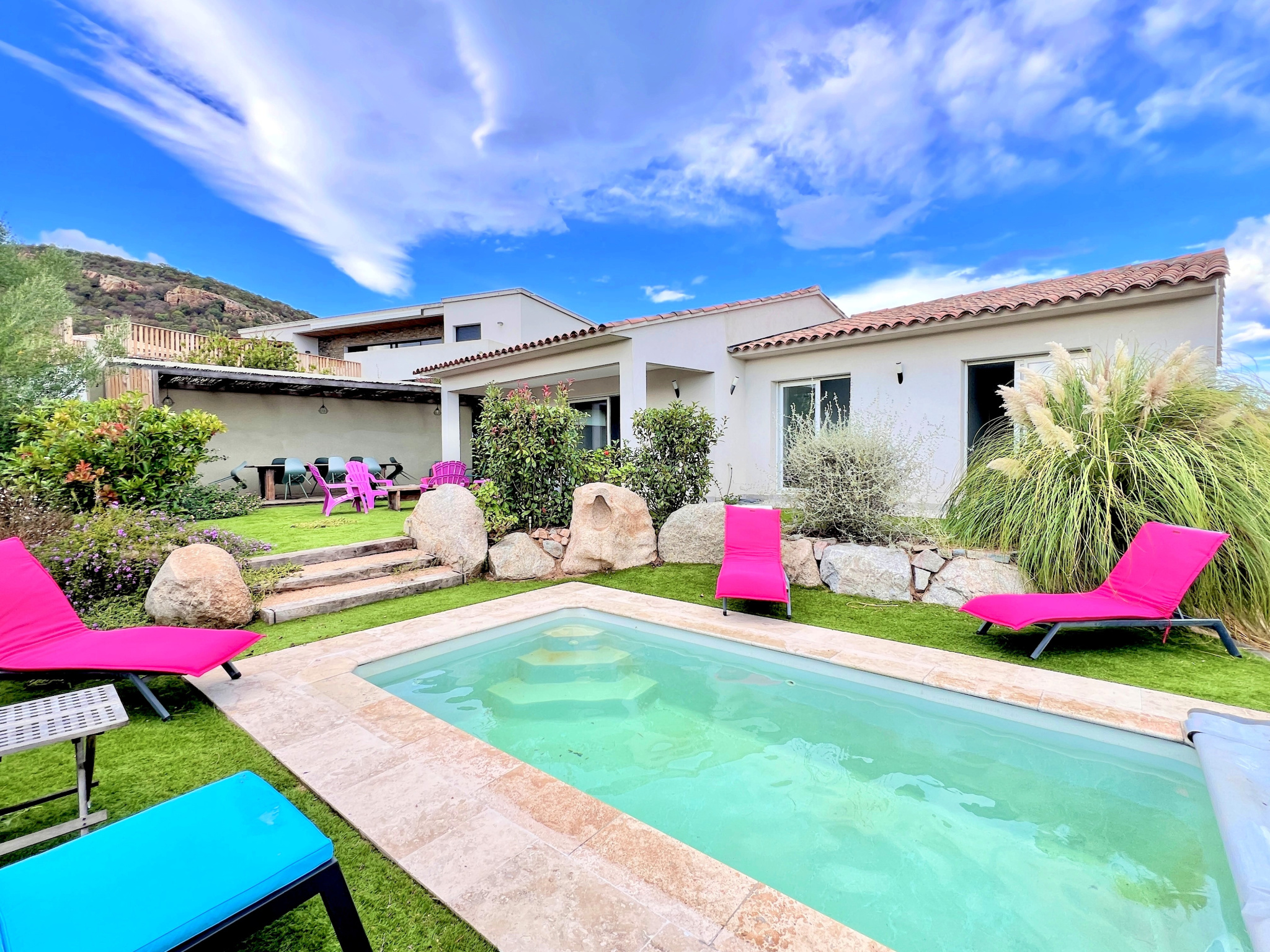 Villa T4 avec piscine chauffée entre Pinarello et Saint-Cyprien